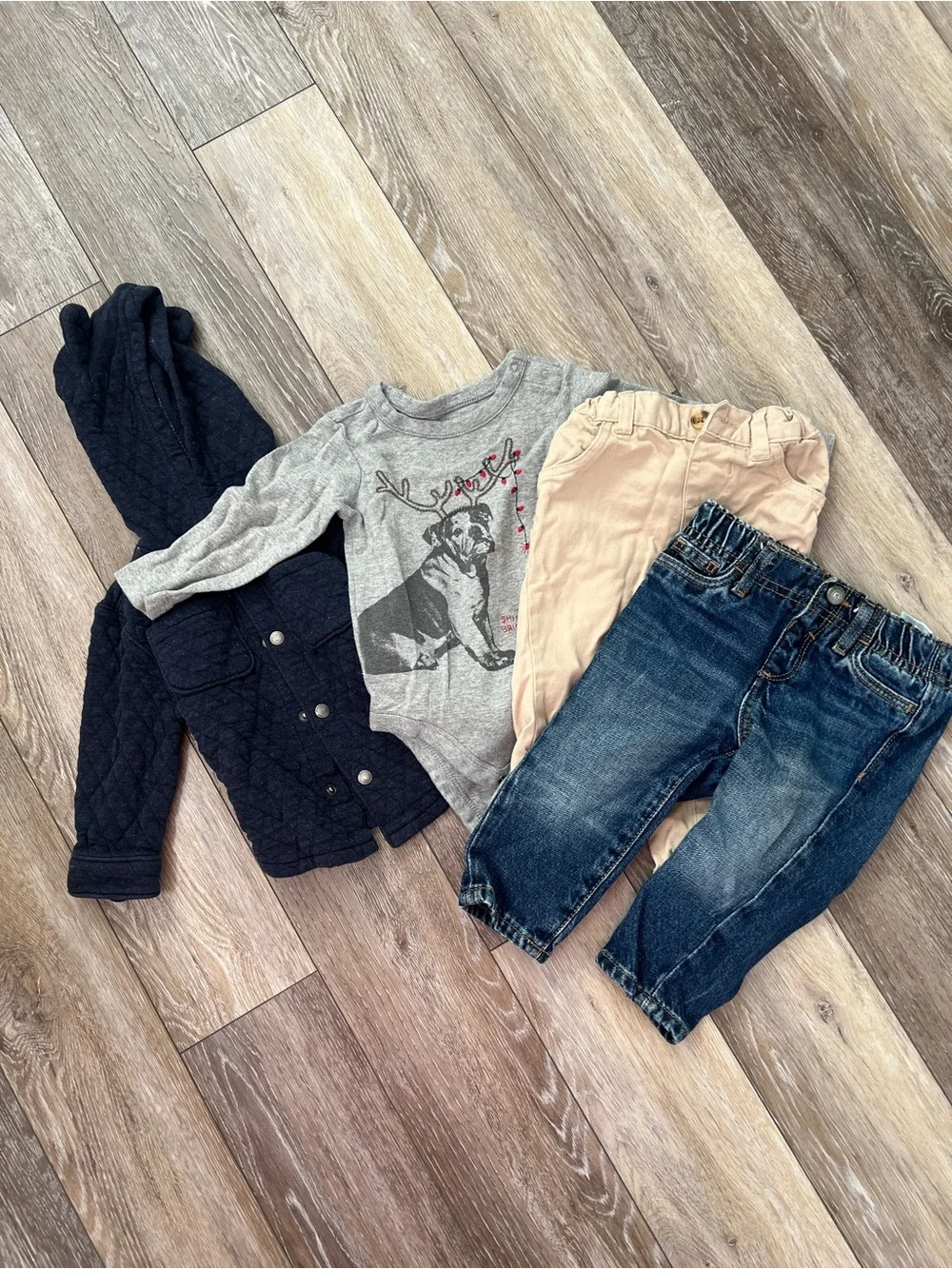 Bundle baby boy long sleeve bodysuit jacket bottoms